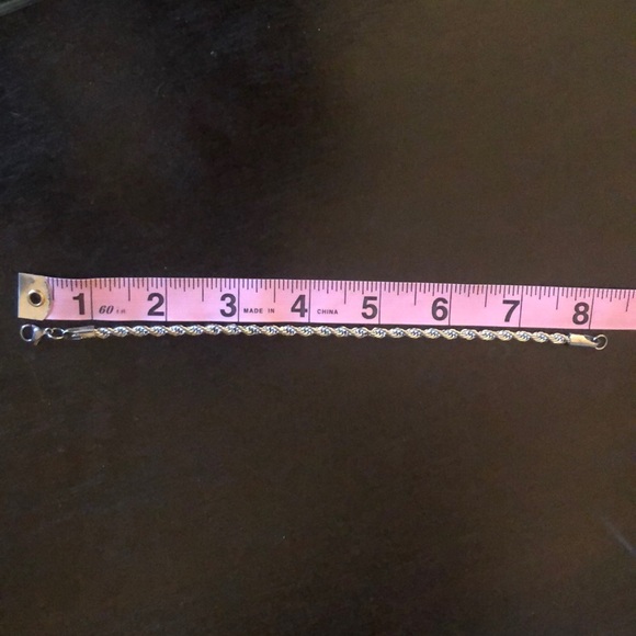 Sterling Silver Twisted Rope Chain Bracelet - Picture 5 of 5